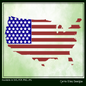 American Flag SVG Vector Clip Art,  USA Flag Cutting File Design, July 4th Memorial Day (1608)