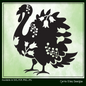 Floral Turkey Vector Clipart, Bird Silhouette with Flowers, Wildflower Turkey Silhouette, (1619)