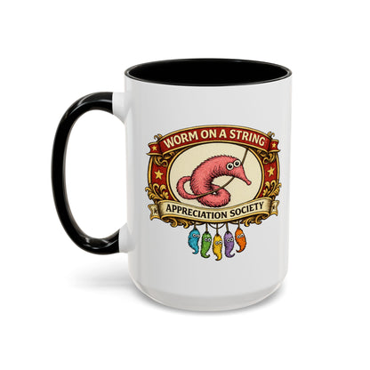 Worm on a String Appreciation Society Mug | Accent Coffee Mug 11/15oz (3898)