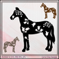 Floral Horse SVG Clipart, Farm Animal Silhouette, Pony with Wildflowers (1643)