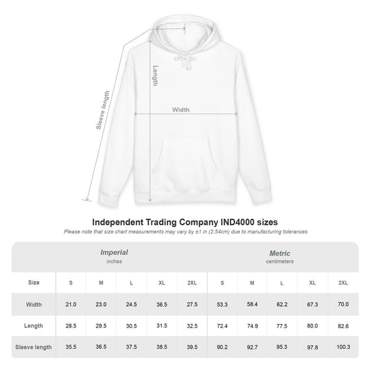 JB Woodworks Independent Trading Co. Heavy-Weight Fleece Lined Hoodie (3978)