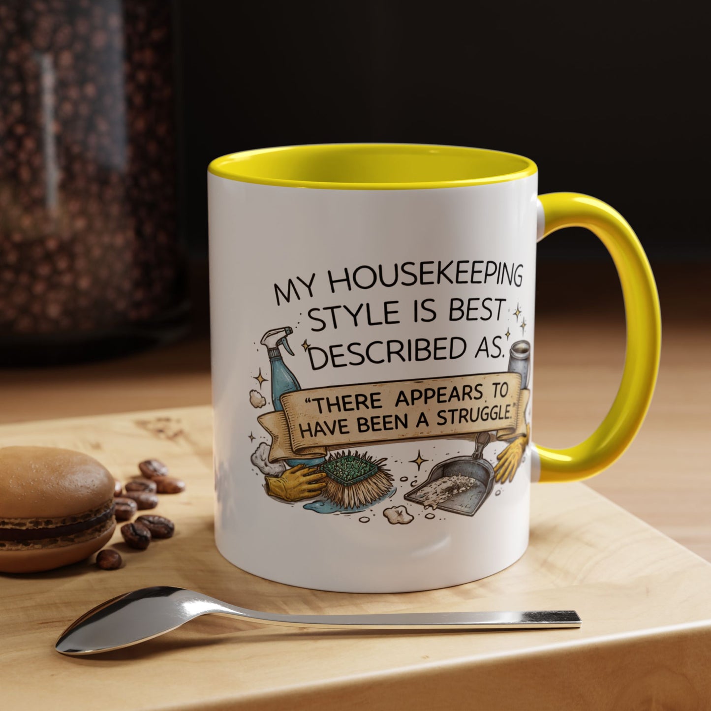 My Housekeeping Style Described Accent Coffee Mug, 11/15oz (3902)