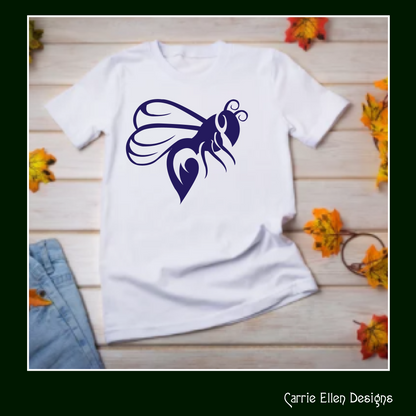 Bee Silhouette SVG Art, Wasp Insect Vector File, Minimalist Design Crafts (1661)