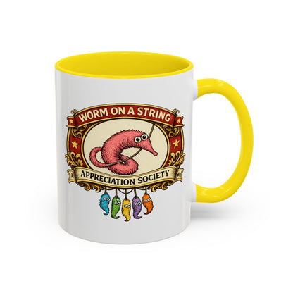 Worm on a String Appreciation Society Mug | Accent Coffee Mug 11/15oz (3898)