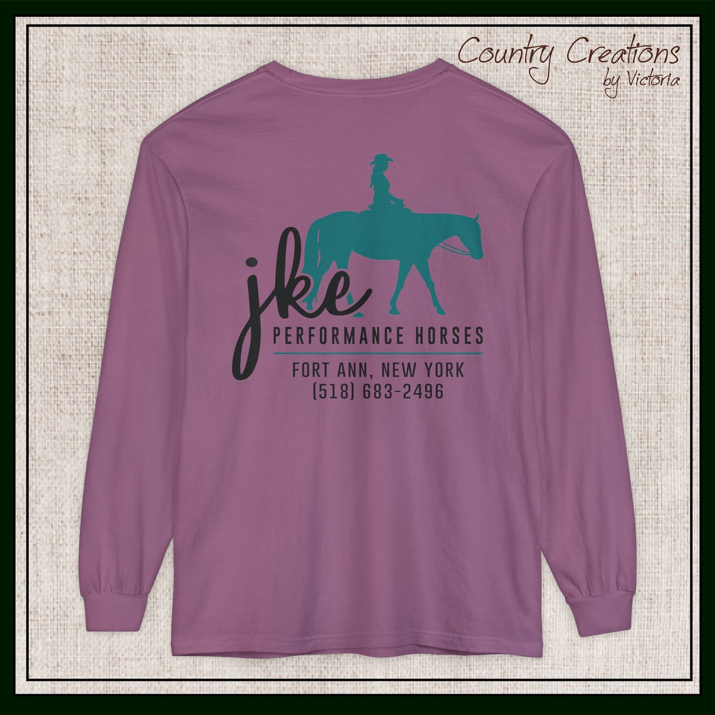 JKE Performance Horses Long Sleeve Comfort Colors® T-Shirt (3968)