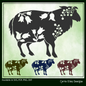 Floral Sheep Vector Clipart, Farm Animal Silhouette with Wildflowers (1677)