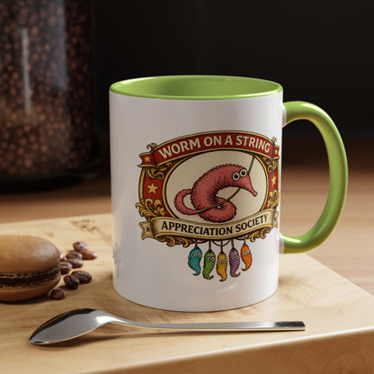 Worm on a String Appreciation Society Mug | Accent Coffee Mug 11/15oz (3898)