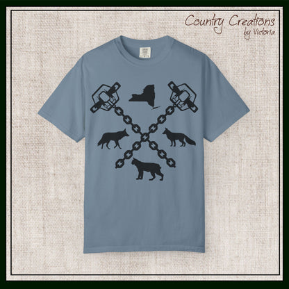 New York Trapper Unisex Comfort Colors T-Shirt – Hunter Lover Gift, Rustic Outdoor Graphic Tee (P6028)