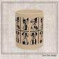 Geometric Dog Color Mug | Minimalist Pet 11oz Ceramic Coffee Mug | 8 Color Choices (4277)