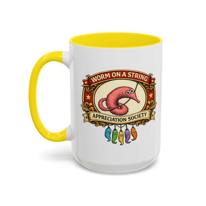 Worm on a String Appreciation Society Mug | Accent Coffee Mug 11/15oz (3898)