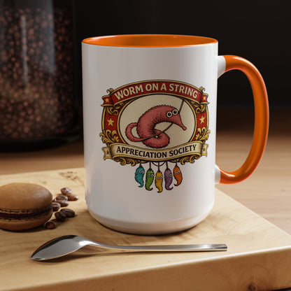 Worm on a String Appreciation Society Mug | Accent Coffee Mug 11/15oz (3898)
