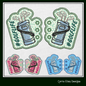 Golf Bag Shoe Wing Machine Embroidery Design | In The Hoop Golf Life Shoelace Wings for Shoes and Boots (1743)