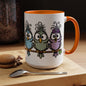 Colorful Cartoon Birds Coffee Mug — Chicks on a Stick 11/15oz Accent Mug (4278)
