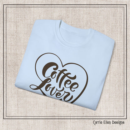 Coffee Lover Short Sleeve T-Shirt – Cute Printed Coffee Gift for Coffeeholics, Casual Everyday Wear (P-6060)