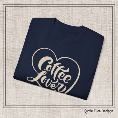 Coffee Lover Short Sleeve T-Shirt – Cute Printed Coffee Gift for Coffeeholics, Casual Everyday Wear (P-6060)