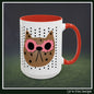 Spotted Cat Mug with Pink Sunglasses Accent Coffee Cup | 11oz 15oz (3812)
