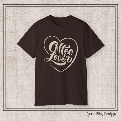 Coffee Lover Short Sleeve T-Shirt – Cute Printed Coffee Gift for Coffeeholics, Casual Everyday Wear (P-6060)