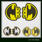 Superhero Inspired Logo Shoe Wing Machine Embroidery Design – In The Hoop Bat Man Logo Shoelace Charms for Shoes and Boots – 4x4 & 5x7 Hoop (1775)