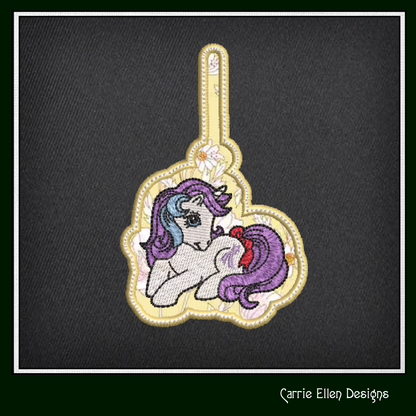 MLP Glory ITH Key Fob Machine Embroidery Design | My Little Pony In-The-Hoop Key Tag Project (1782)