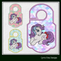 ITH MLP Glory Door Knob Hanger Machine Embroidery Design, Fan Favorite Unicorn In The Hoop Door Sign (1783)
