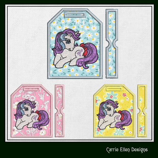MLP Glory Bag Tag Machine Embroidery Design | My Little Pony In The Hoop Luggage Tag (1784)