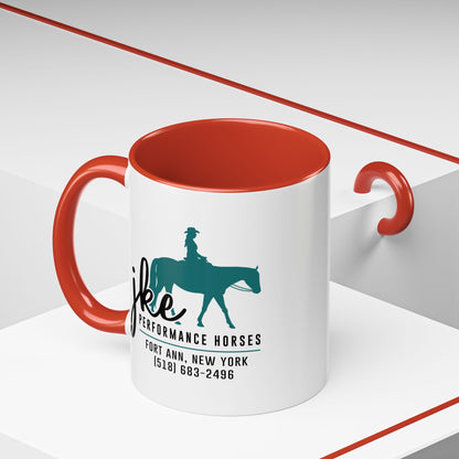 JKE Performance Horses Ceramic Color Accent Coffee Mug (3969)