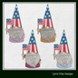 Patriot Gnome Machine Embroidery Design | 4th of July Gnome with American Flag | Independence Day USA Holiday Design | 6 Sizes (1790)