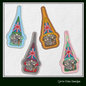 English Gnome ITH Key Fob Machine Embroidery Design | British Flag In-The-Hoop Key Tag Project (1796)