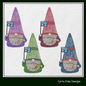 Australian Gnome Machine Embroidery Design | Cute Gnome Waving Aussie Flag | Australia Day Stitch Design | 6 Sizes (1797)