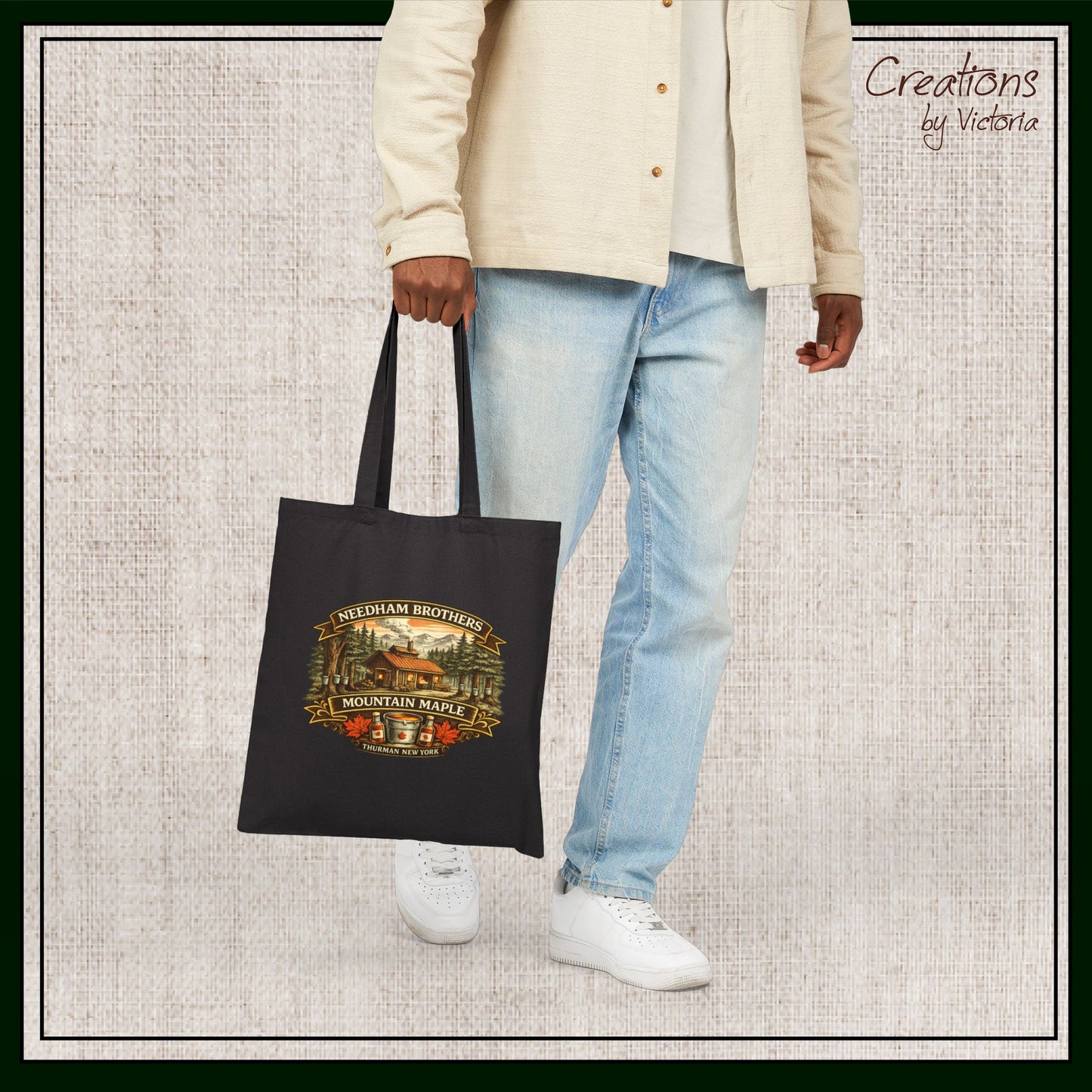 Needham Brothers Mountain Maple Tote Bag | Reusable Canvas Tote (3887)