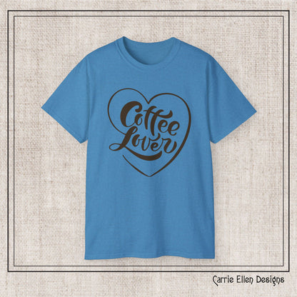 Coffee Lover Short Sleeve T-Shirt – Cute Printed Coffee Gift for Coffeeholics, Casual Everyday Wear (P-6060)
