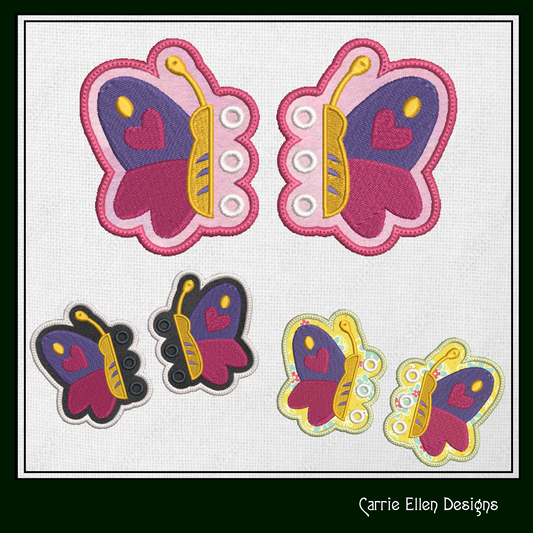 Misty MLP Cutie Mark Shoe Wing Machine Embroidery Design – In The Hoop Butterfly Shoelace Wings for Shoes and Boots – 4x4 & 5x7 Hoop (1824)