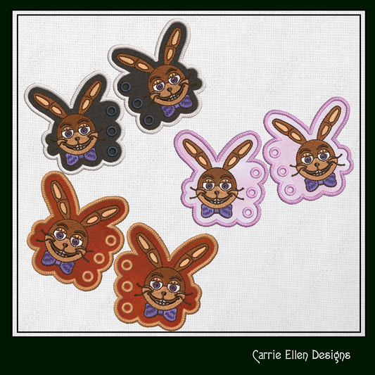 Glitchtrap Shoe Wing Machine Embroidery Design – FNAF In The Hoop Shoelace Wings for Shoes and Boots – 4x4 & 5x7 Hoop (1827)