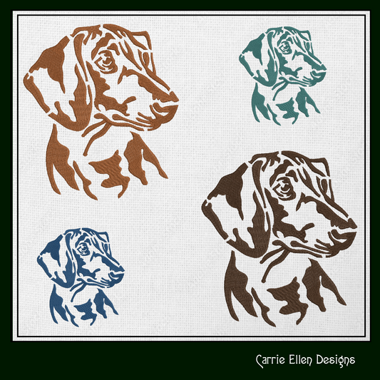 Dachshund Profile Machine Embroidery Design | Cute Wiener Dog Outline | Dog Lover Gift | Pet Silhouette Stitch Pattern | 6 Sizes (1841)