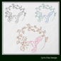 Hummingbird Wreath Machine Embroidery Design | Artistic Sketch of Bird with Leaves | Nature-Inspired Embroidery | 6 Sizes (1843)