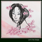 Cherry Blossom Lady Machine Embroidery Design | Woman with Flowers | Artistic Floral Sketch | 6 Sizes (1846)