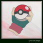 Pokéball Machine Embroidery Design, Throwing a Pokéball Embroidery Design, Pokémon Embroidery Design, 6 Sizes (1855)