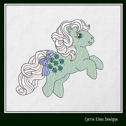 MLP Minty Machine Embroidery Design | My Little Pony Inspired Classic Character | Fandom Art for Apparel, Crafts & Gifts | 6 Sizes (1874)