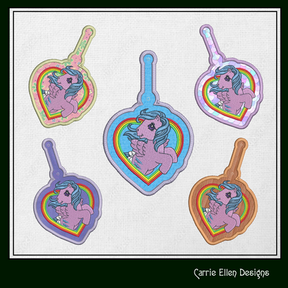 MLP Firefly ITH Key Fob Machine Embroidery Design | My Little Pony In-The-Hoop Key Tag Project (1889)