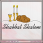 Shabbat Shalom SVG Vector Art Design, Judaica, Challah Bread, Jewish Holiday Candles, Wine Glass (1890)