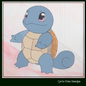 Squirtle Machine Embroidery Design, Pokémon Turtle Fandom Character Design, 6 Sizes (1898)