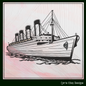 Titanic Machine Embroidery Design | Historic Cruise Ship Sketch Embroidery | Nautical Maritime Design | 6 Sizes (1910)