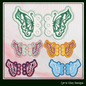 Butterfly Wing ITH Shoe Wing Charms – In The Hoop Embroidery Design for Shoes and Boots – 4x4 & 5x7 Hoop Sizes (1920)