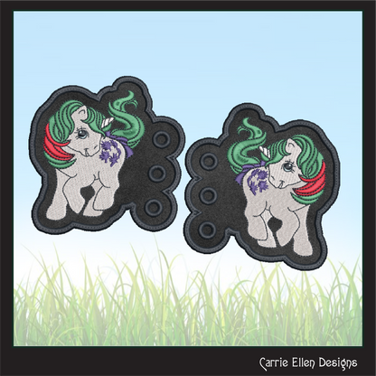 MLP Gusty Shoe Wing Machine Embroidery Design – In The Hoop Fandom Pony Wing Shoelace Charms for Shoes and Boots – 4x4 & 5x7 Hoop (1924)