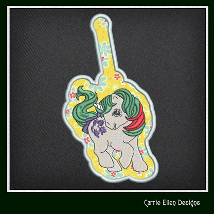 MLP Gusty ITH Key Fob Machine Embroidery Design | My Little Pony In-The-Hoop Key Tag Project (1925)