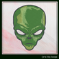 Alien Machine Embroidery Design | Sinister Alien Head Profile | UFO Sci-Fi Themed Embroidery in 6 Sizes (1948)