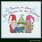 Caroling Christmas Gnome Machine Embroidery Design – Holiday Gnome Carolers Singing – 6 Sizes (1993)