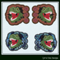 Dinosaur Profile ITH Shoe Wing Charms Machine Embroidery Design – Wings for Shoes and Boots – 4x4 & 5x7 Hoop Embroidery Project (2008)