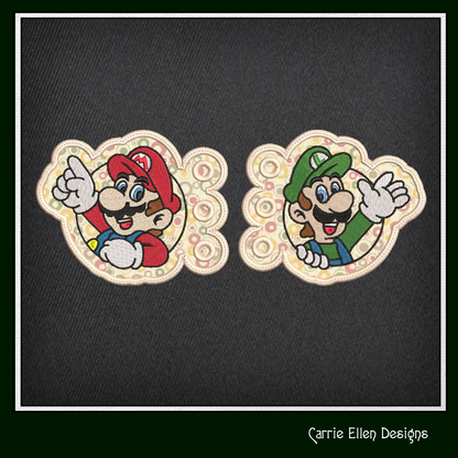 Video Game Character Mario Luigi ITH Shoe Wing Charms Machine Embroidery Design – Wings for Shoes and Boots – 4x4 & 5x7 Hoop Embroidery Project (2009)