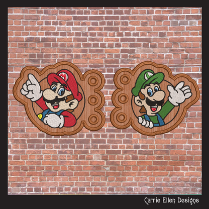 Video Game Character Mario Luigi ITH Shoe Wing Charms Machine Embroidery Design – Wings for Shoes and Boots – 4x4 & 5x7 Hoop Embroidery Project (2009)